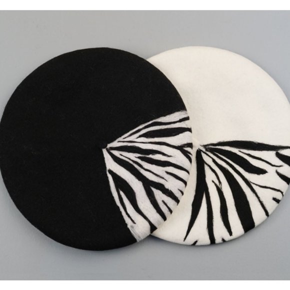 Designer Painter Hat, 100% Handmade Wool Felt-Gift - Picture 5 of 7